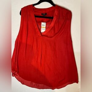 Alfani Bold Red Sleeveless Blouse